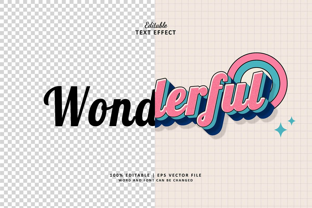 Text Effect Wonderful, a Layer Style Add-On by Navy Graphic (Photo 2 of 2)