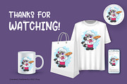 Cartoon Chef Raccoon. T-Shirt, SVG., an Animal Illustration by KENO Mascots (Thumbnail 3 of 3)
