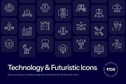1700 Technology and Futuristic Icon, an Outline Icon by Prosymbols (Thumbnail 1 of 30)
