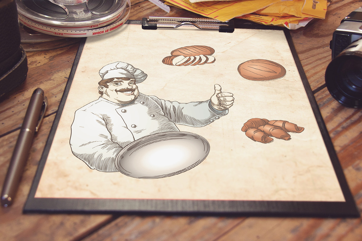 Baker and bakery set, a Templates & Theme by inshader (Photo 5 of 5)