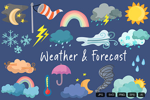18 Forecast & Weather Hand Drawn