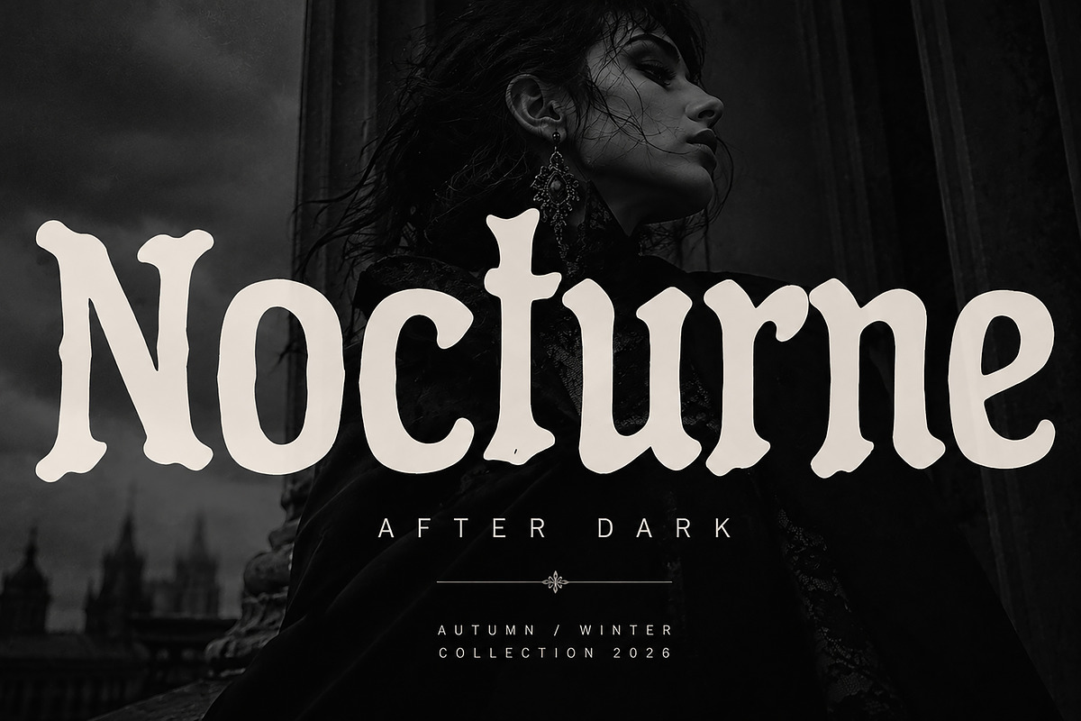 Nocturne Black – Gothic Display Font, a Blackletter Font by Wow Magic (Photo 4 of 4)