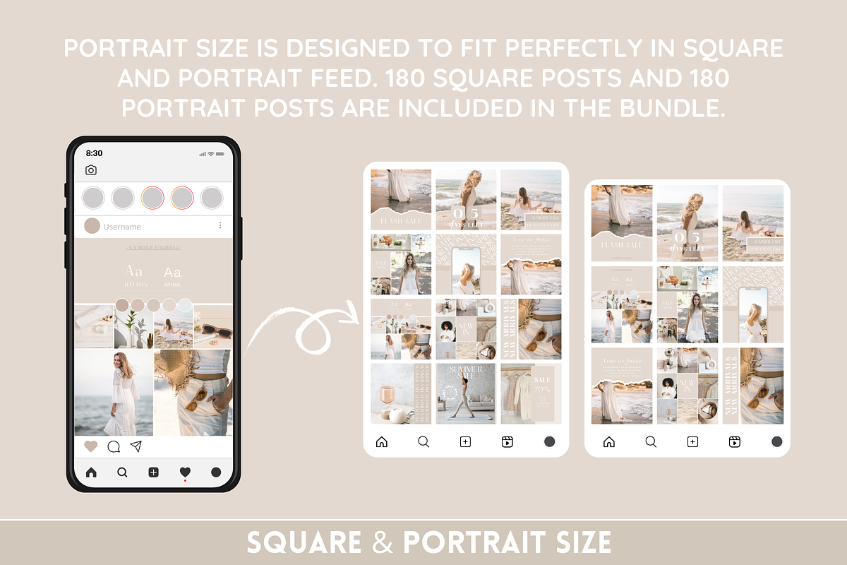 Light Beige Instagram Templates preview 2