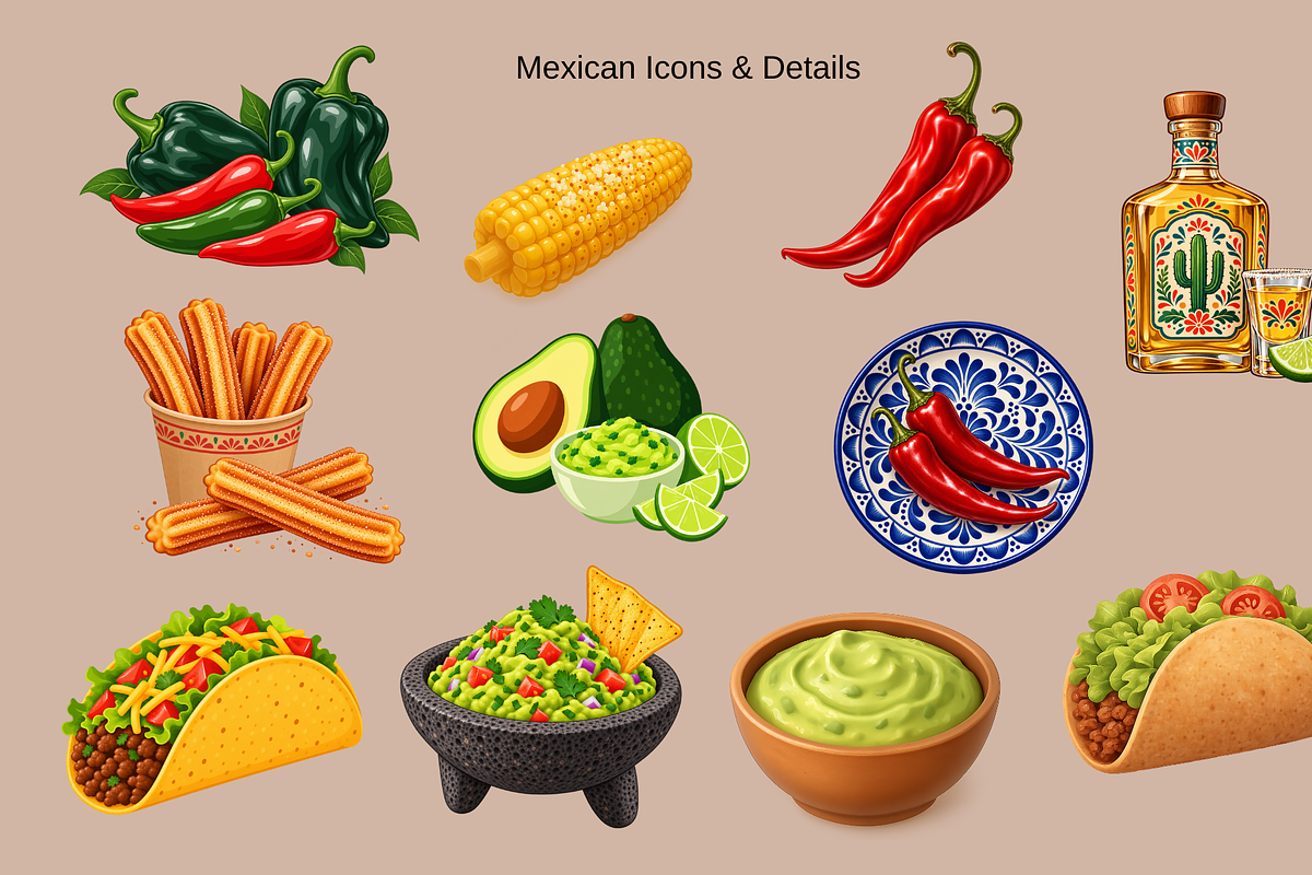 Mexican Vibes Clipart, an Object Illustration by MarisoArt (Photo 9 of 10)