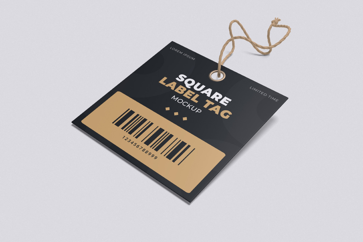 Square Label Tag Mockup, an Advertising Mockup by swsi-studio ...