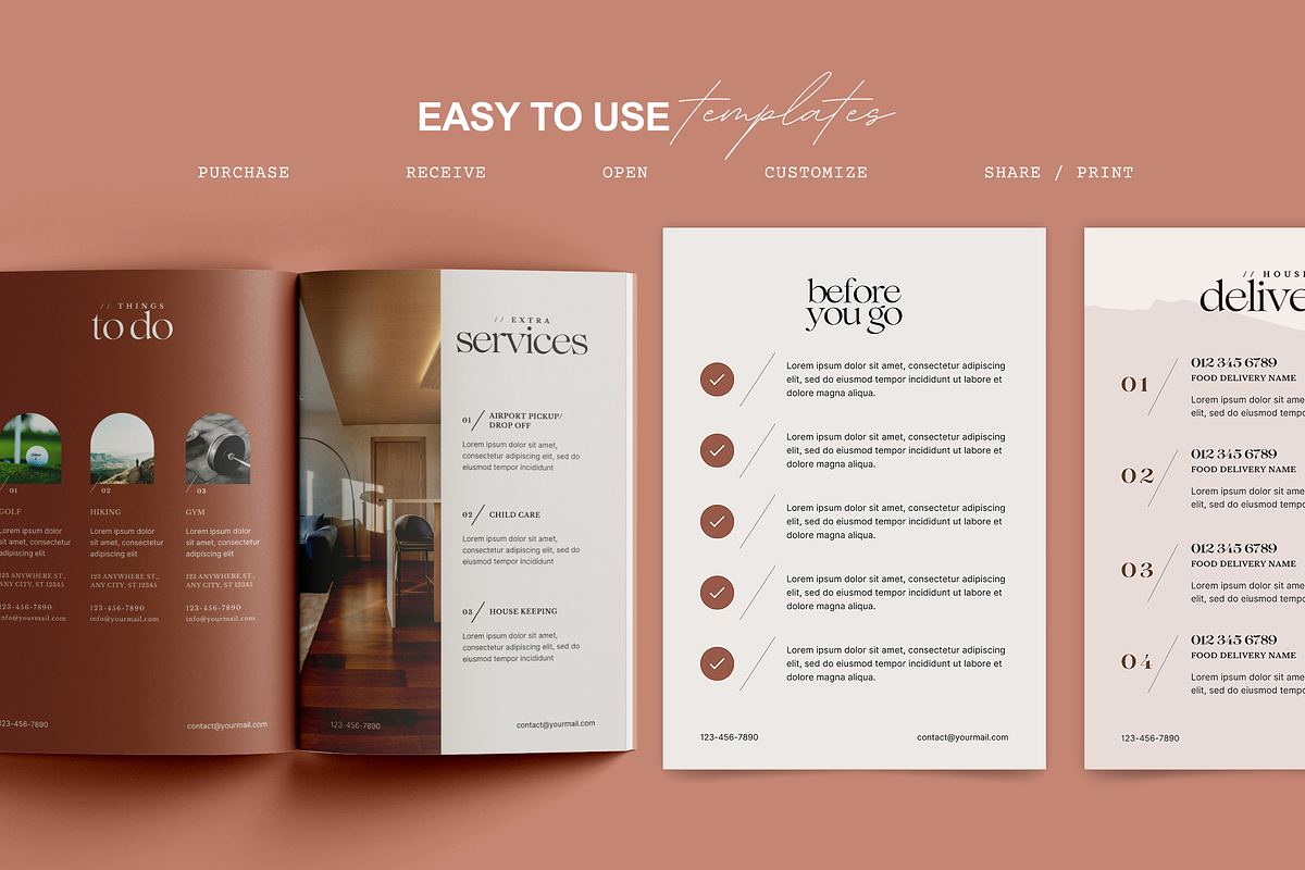 Airbnb Welcome Guide Template, a Magazine Template by Prapti Design