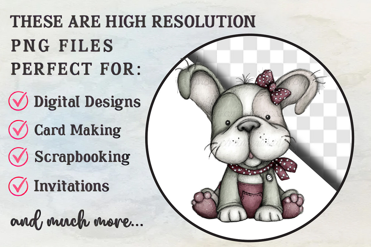 Whimsical Valentine Funny Dog PNG, an Illustration by RobertsArt (Photo 2 of 7)