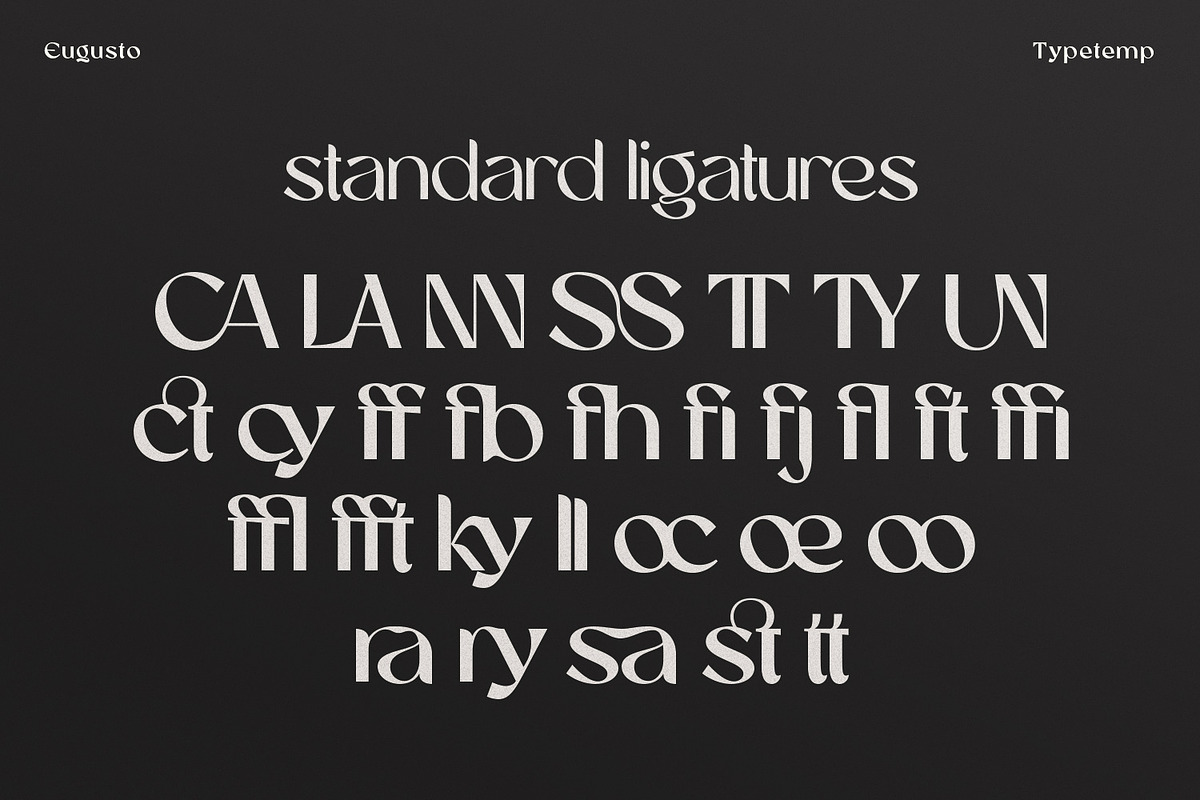 Eugusto Display Typeface, a Sans Serif Font by Typetemp Studio (Photo 23 of 26)