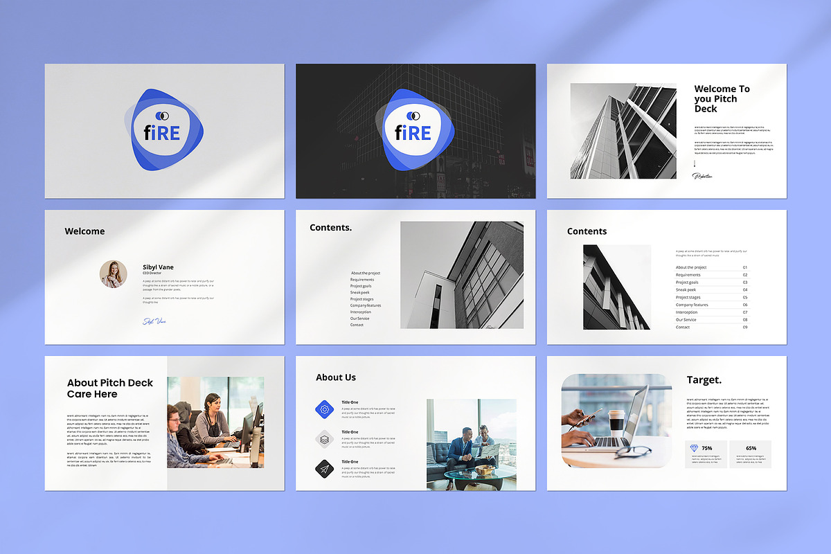 Fire | PowerPoint Template, a Presentation Template by CreativeSlides