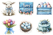 Blue Country Farmhouse Easter PNG, an Illustration by SinaCreation (Thumbnail 3 of 5)