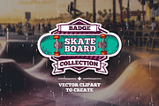 Set of colored skateboard badges, a Branding & Logo Template by Uniyok (Thumbnail 1 of 4)