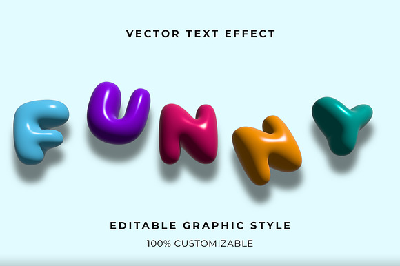 Colorful Glossy Bubble Text Effect preview 3