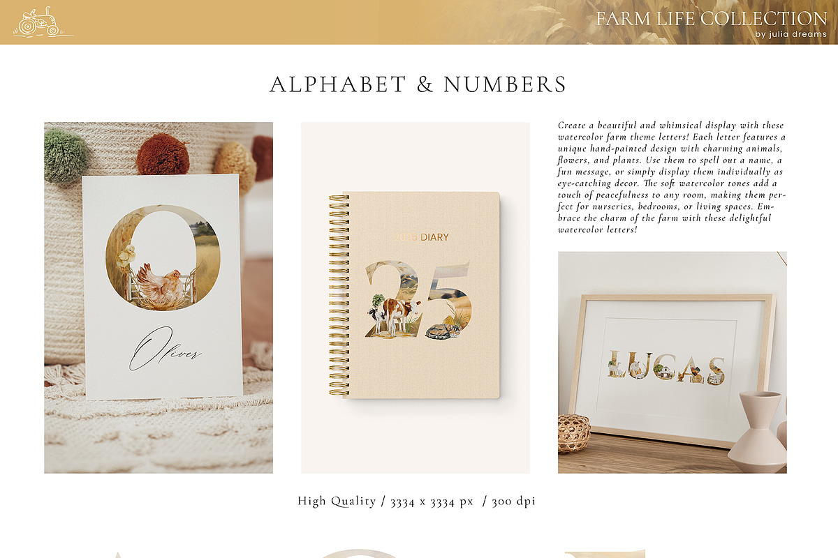 Farm Life Watercolor Collection, an Object Graphic by Julia Dreams (Photo 4 of 12)