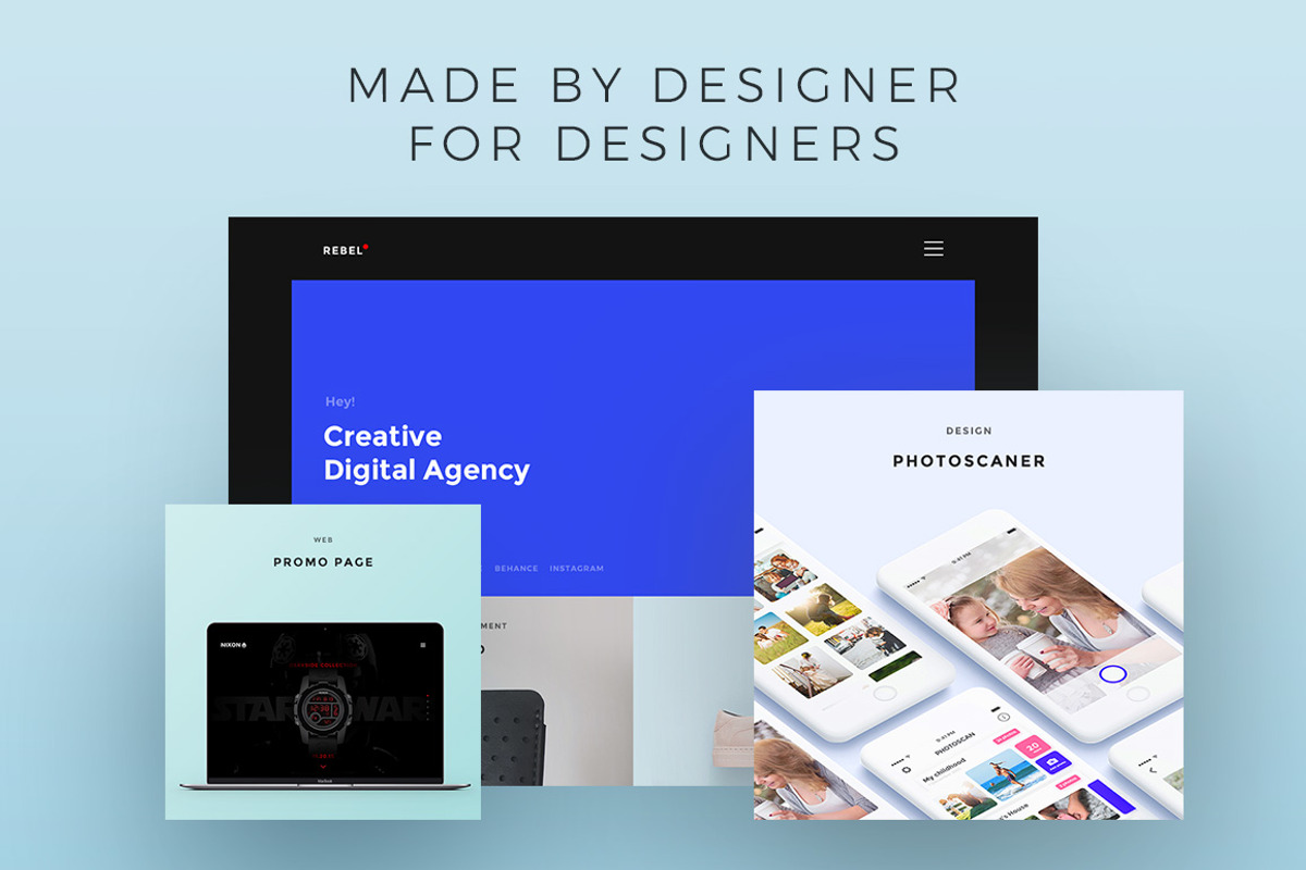 REBEL Wordpress Theme | HTML, a WordPress Template by Evgen Kuhto (Photo 2 of 3)