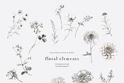 WILD GARDEN Pencil Sketch Clipart, a Decorative Illustration by Muse Artist (Thumbnail 6 of 14)