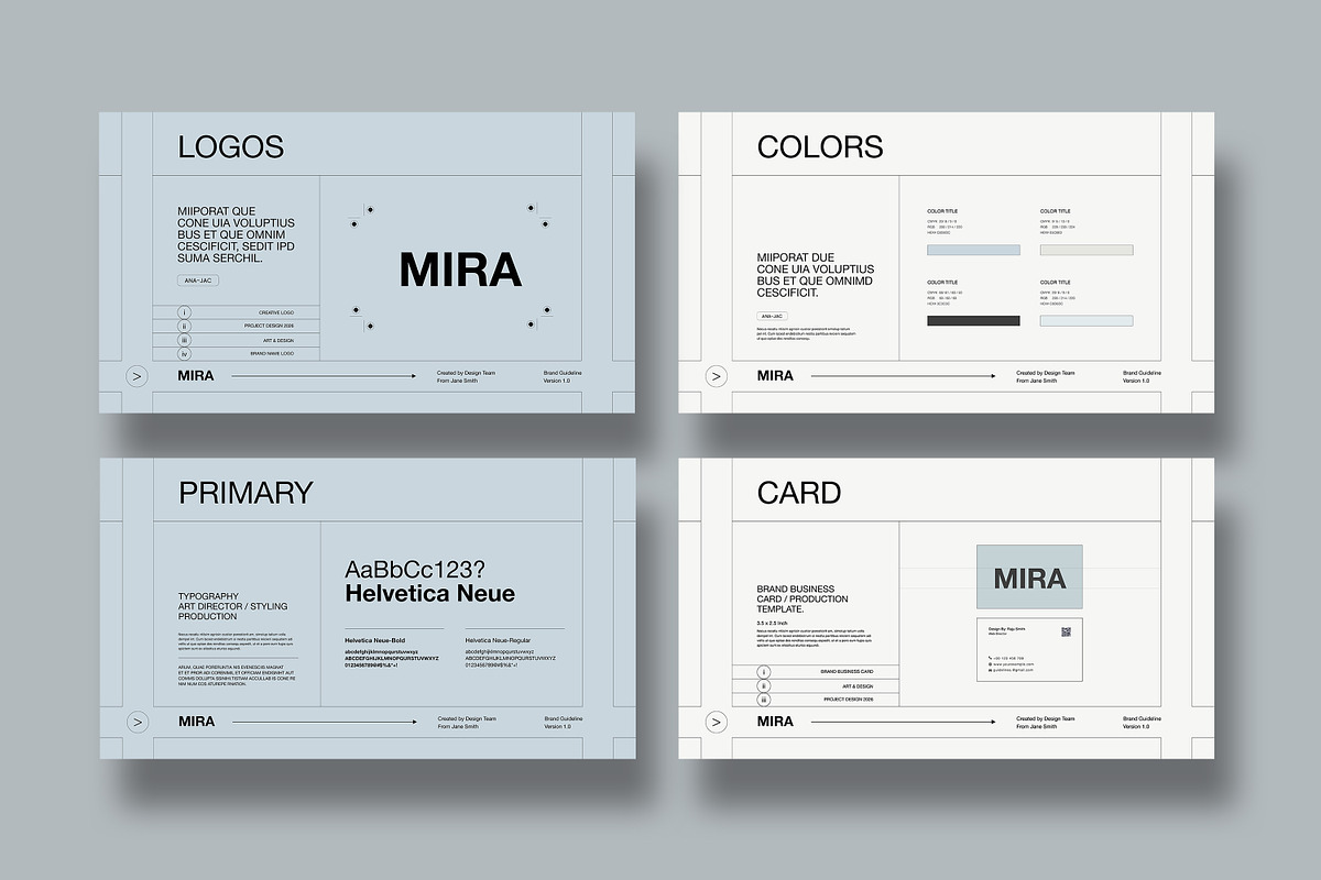 MIRA | Brand Guidelines, a Presentation Template by creathrivestudio