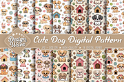 Cute Dog Digital Pattern, a Pattern Graphic by Design Station (Thumbnail 1 of 4)