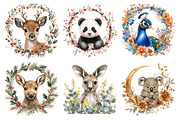 Baby Animals Floral Wildlife Frames, an Illustration by Daily.Designs (Thumbnail 3 of 6)