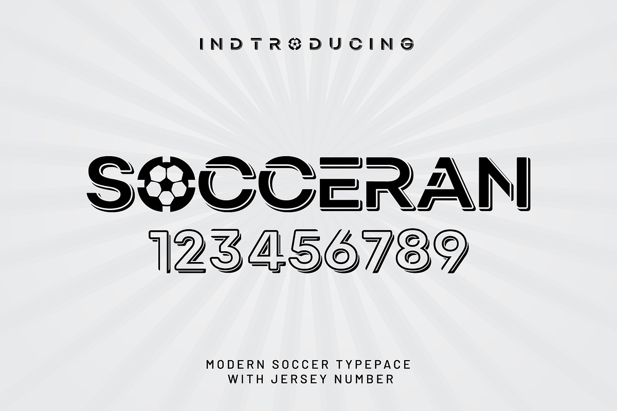 Socceran - Jersey kit display, a Sans Serif Font by indranesia (Photo 1 of 3)