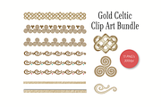 Gold Celtic Clip Art Bundle, an Object Illustration by 3PointsCreative (Thumbnail 1 of 5)