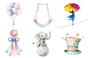 Pastel Summer Circus Clipart, an Illustration by CreationArt (Thumbnail 5 of 5)
