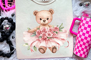 Watercolor Cute Pink Ballerina Anima, an Illustration by CreationArt (Thumbnail 5 of 9)