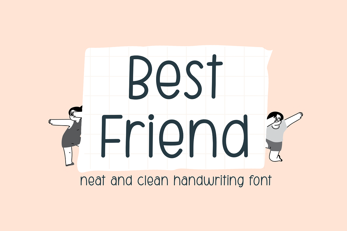 Best Friend clean handwriting font, a Handwritten Font by jyllyco (Photo 1 of 6)