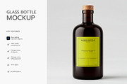 Amber Glass Bottle Label Mockup, a Packaging Mockup by graphypix (Thumbnail 2 of 4)