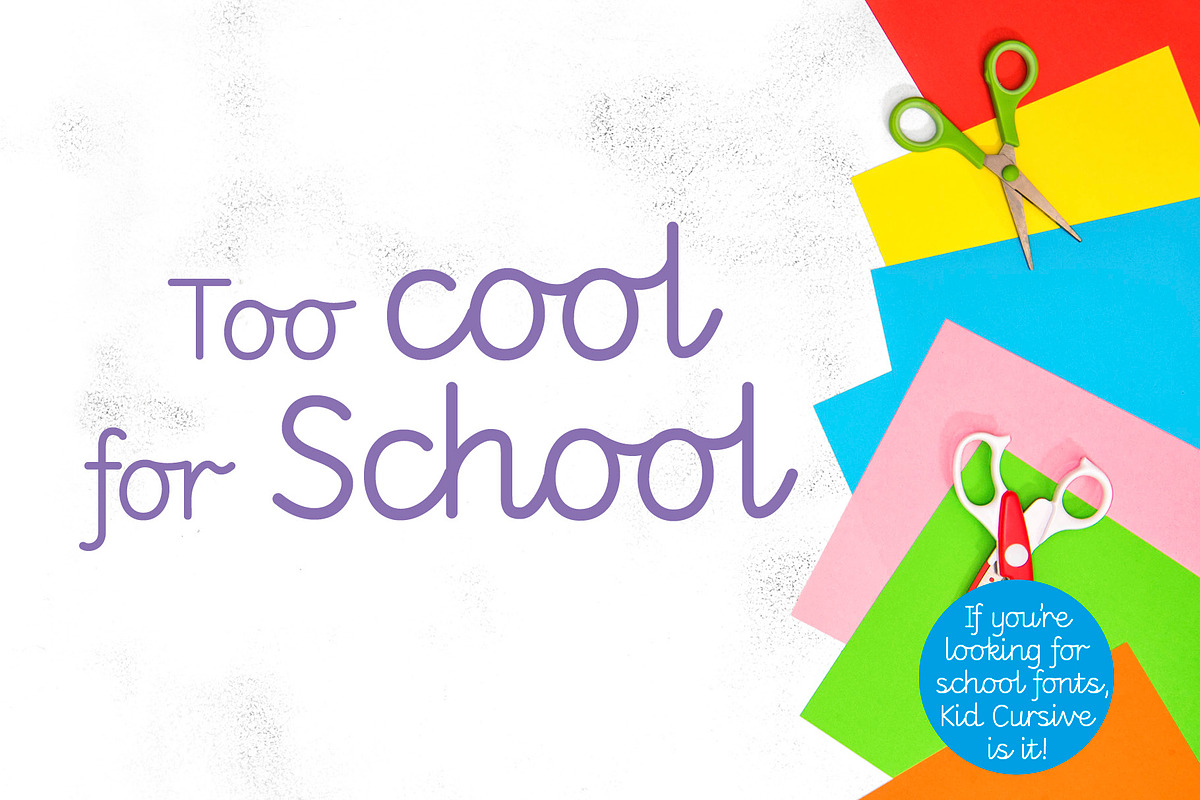 KID CURSIVE | school & teacher font, a Script Font by Little Type Factory (Photo 7 of 13)