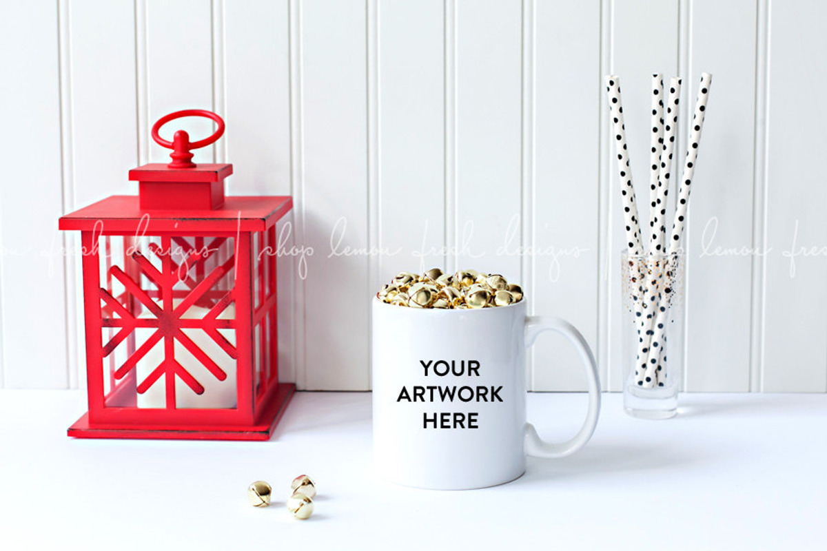 Christmas Styled Mug Stock Image, a Cups & Container Mockup by White Turquoise Co. (Photo 1 of 2)
