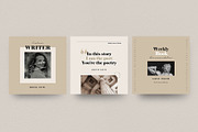 Writers Social Media Pack, a Social Media Template by Vynetta (Thumbnail 3 of 8)