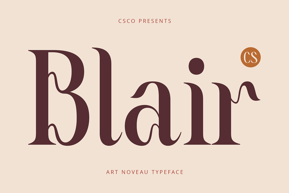 CS Blair – Art Nouveau Font, a Serif Font by Craft Supply Co. (Photo 1 of 8)