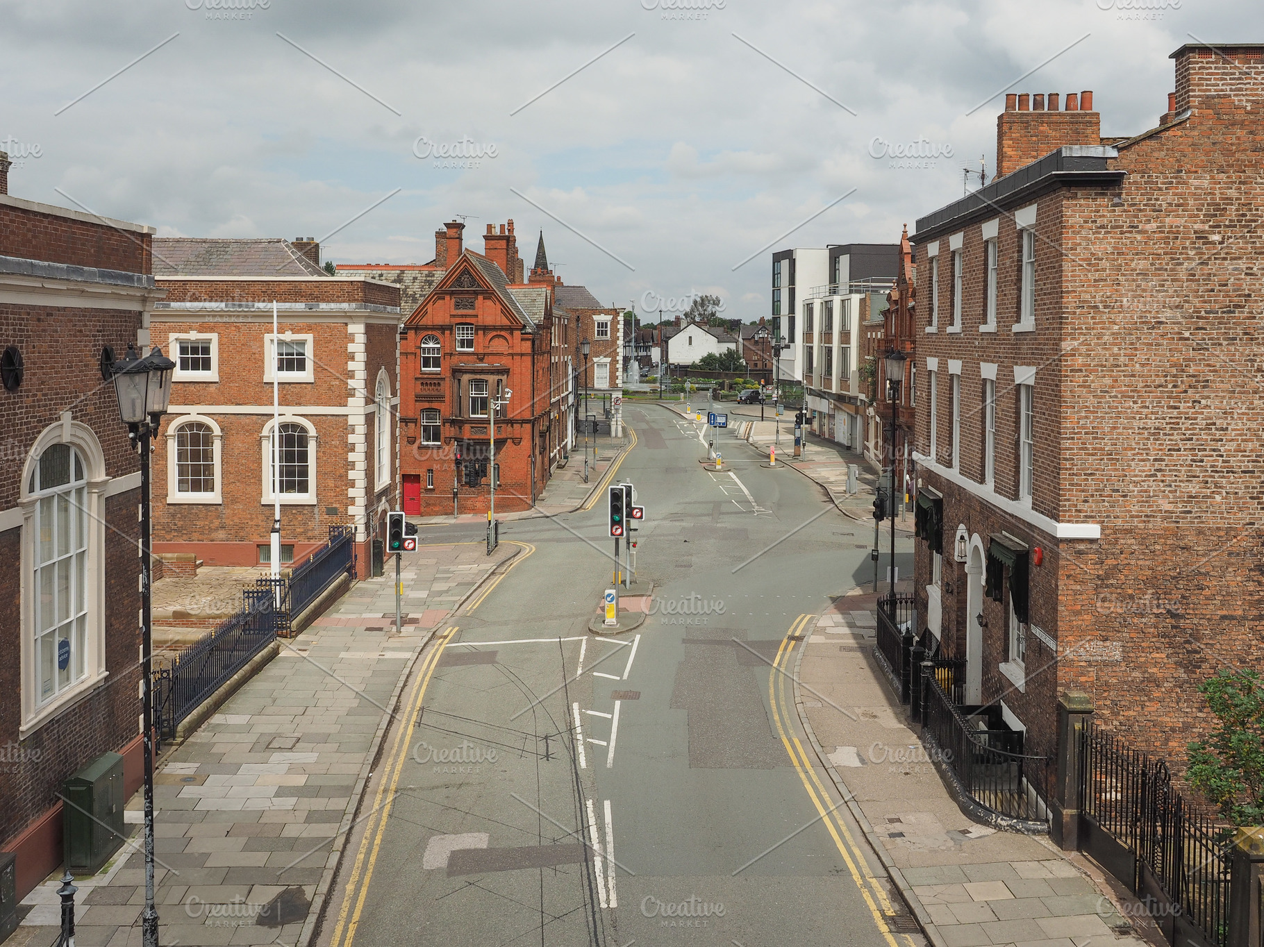 Aerial view of Chester, a Photo by WorldOfPhotos
