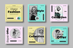 Modern Fashion Social Media Template, a Social Media Template by MightyDesign