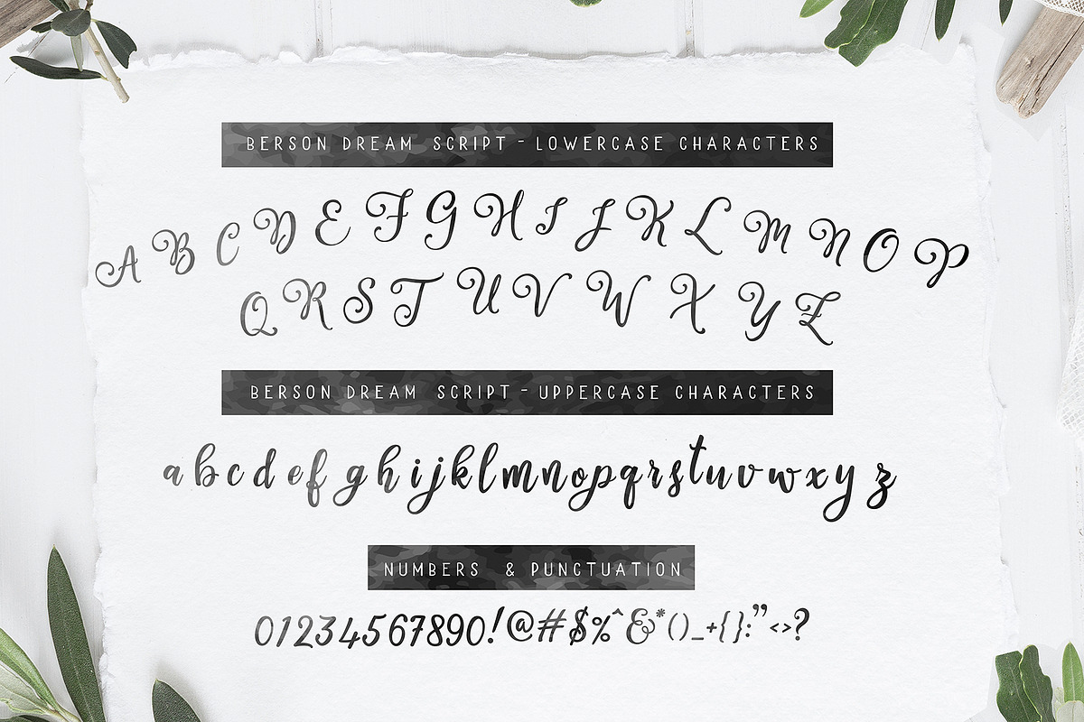 Berson Dream Font TRIO and extras preview 8