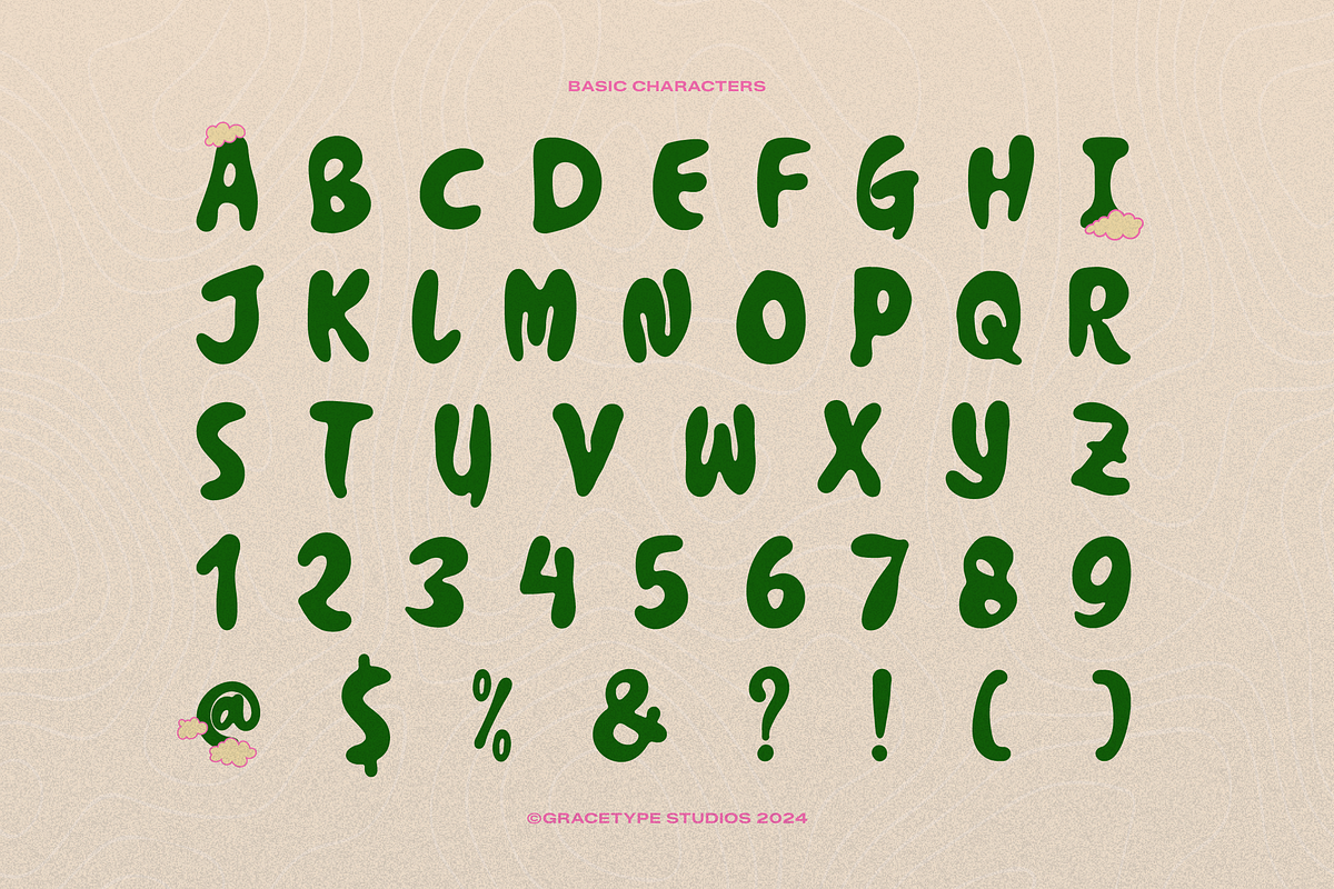 Pops Cloud | Groovy Hand Drawn, a Handwritten Font by gracetype_studio (Photo 11 of 12)