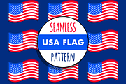 Seamless American Flag Pattern, a Pattern Graphic by Queen of Infographics (Thumbnail 1 of 2)