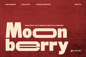 Moon Berry - Futuristic Modern Font