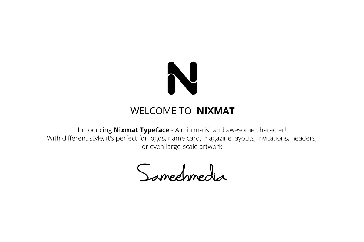 Nixmat | A Brand Identity Font preview 3