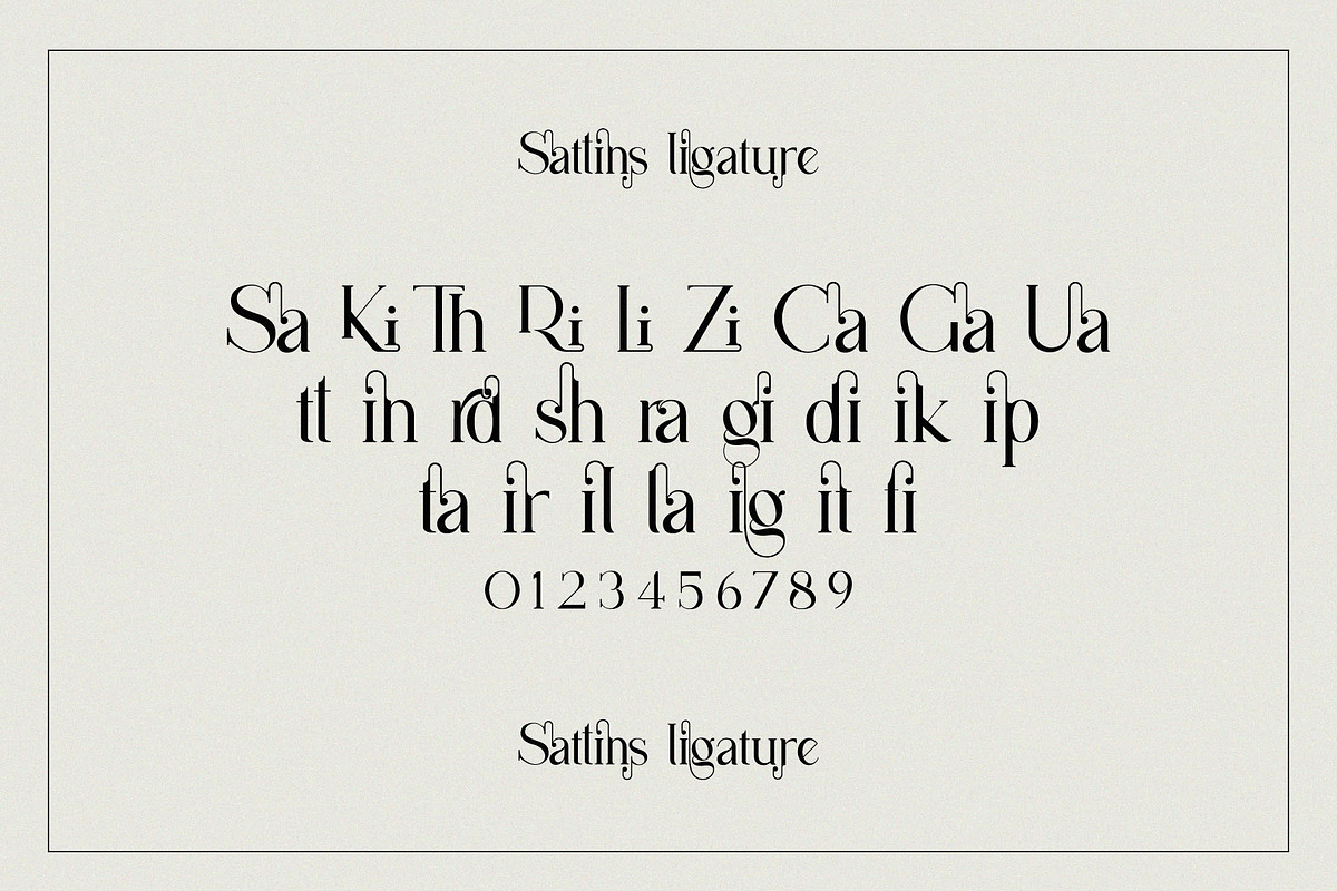 Sattins Ligature Serif Typeface, a Serif Font by Humaira_std (Photo 8 of 13)