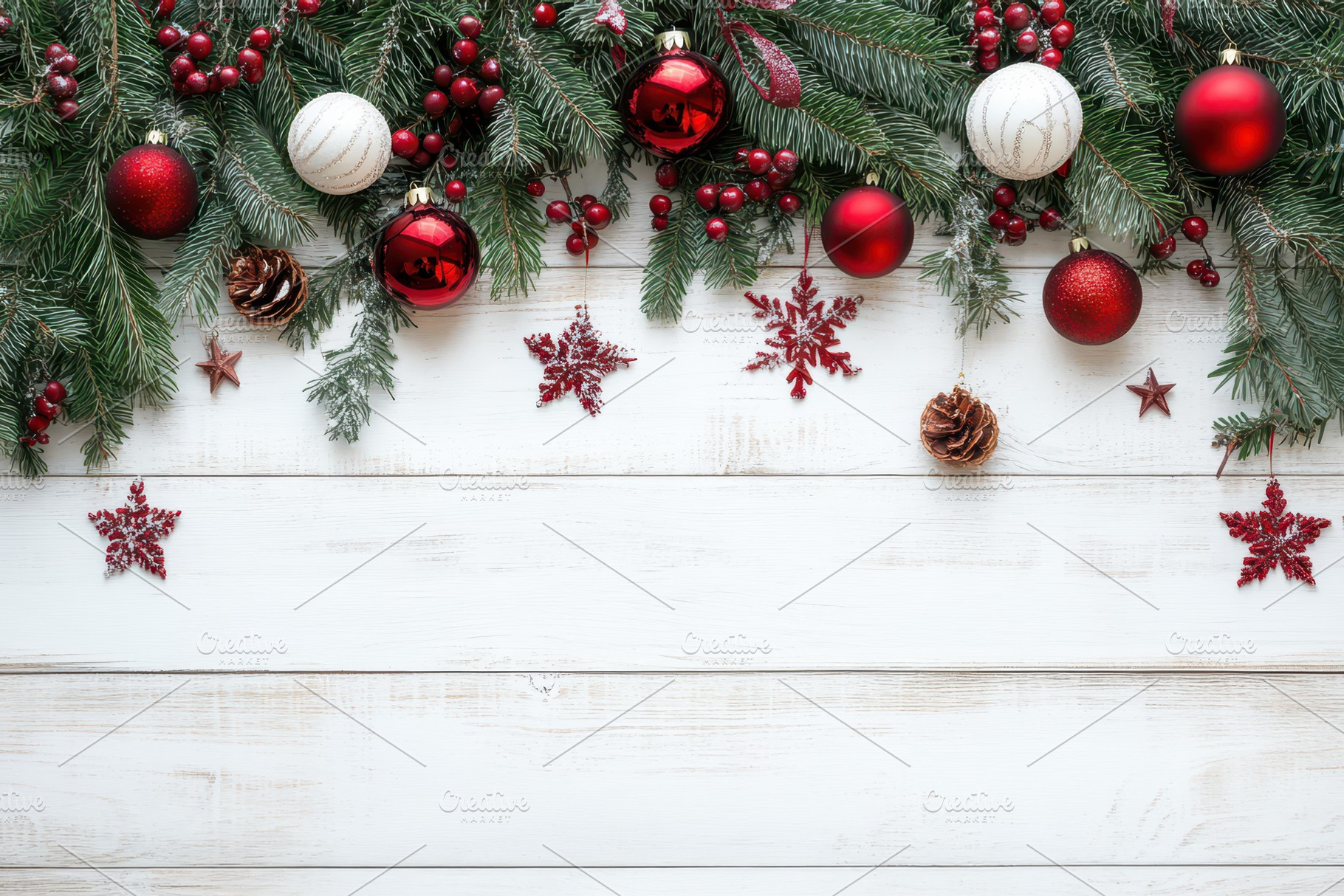 Christmas backdrop with festive holi, a Photo by Pavel_design