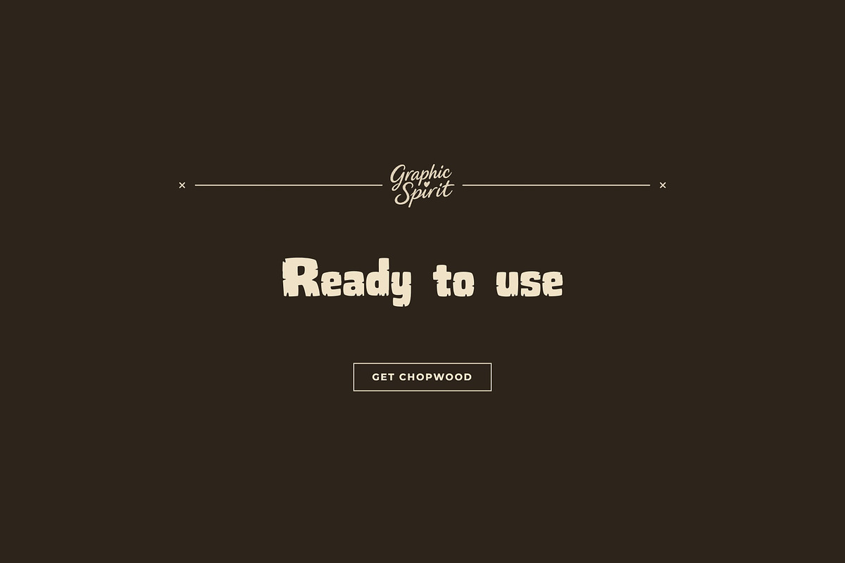 Chopwood Rough Woodcut Display Font, a Blackletter Font by Graphic Spirit (Photo 8 of 8)