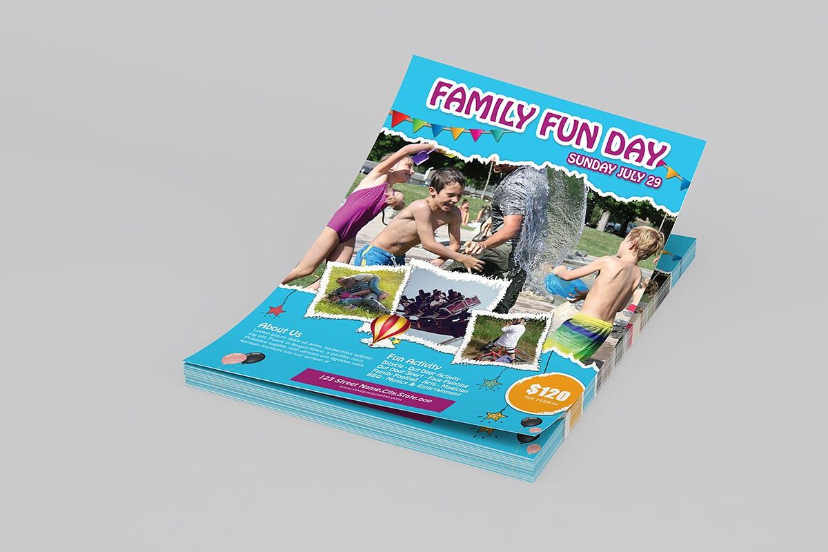 Family Fun Day Flyer Template, a Flyer Template by Template Shop (Photo 4 of 4)