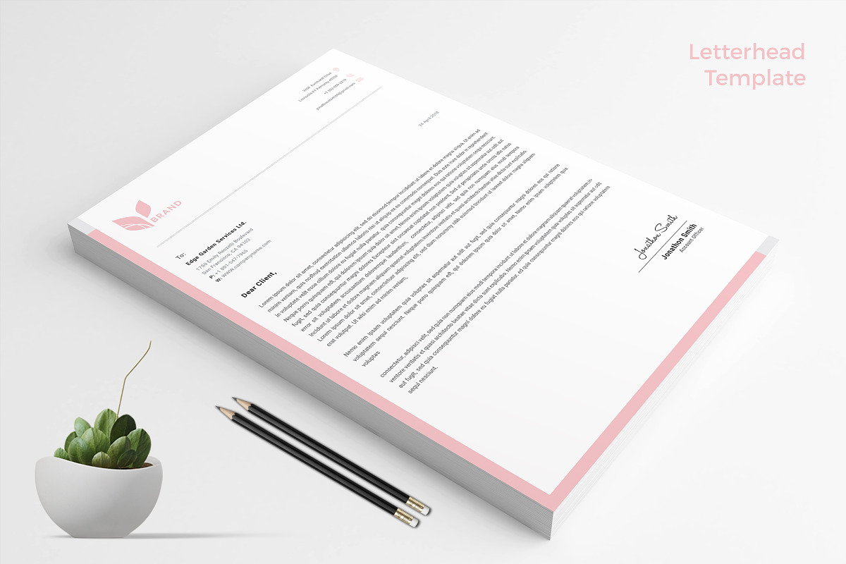 Invoice + Letterhead, a Stationery Template by CreativeZoom (Photo 4 of 4)