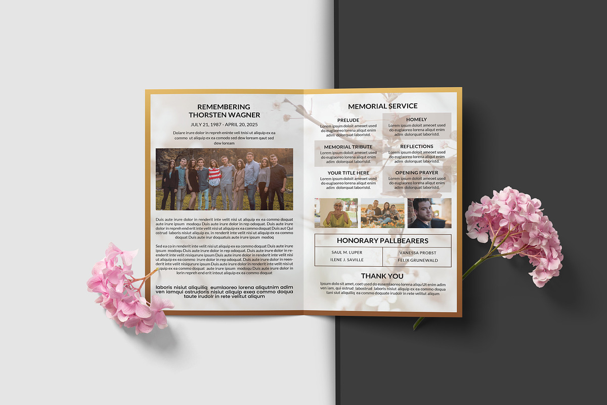 Funeral Program And Prayer Card, a Brochure Template by crazyOWL (Photo 4 of 8)