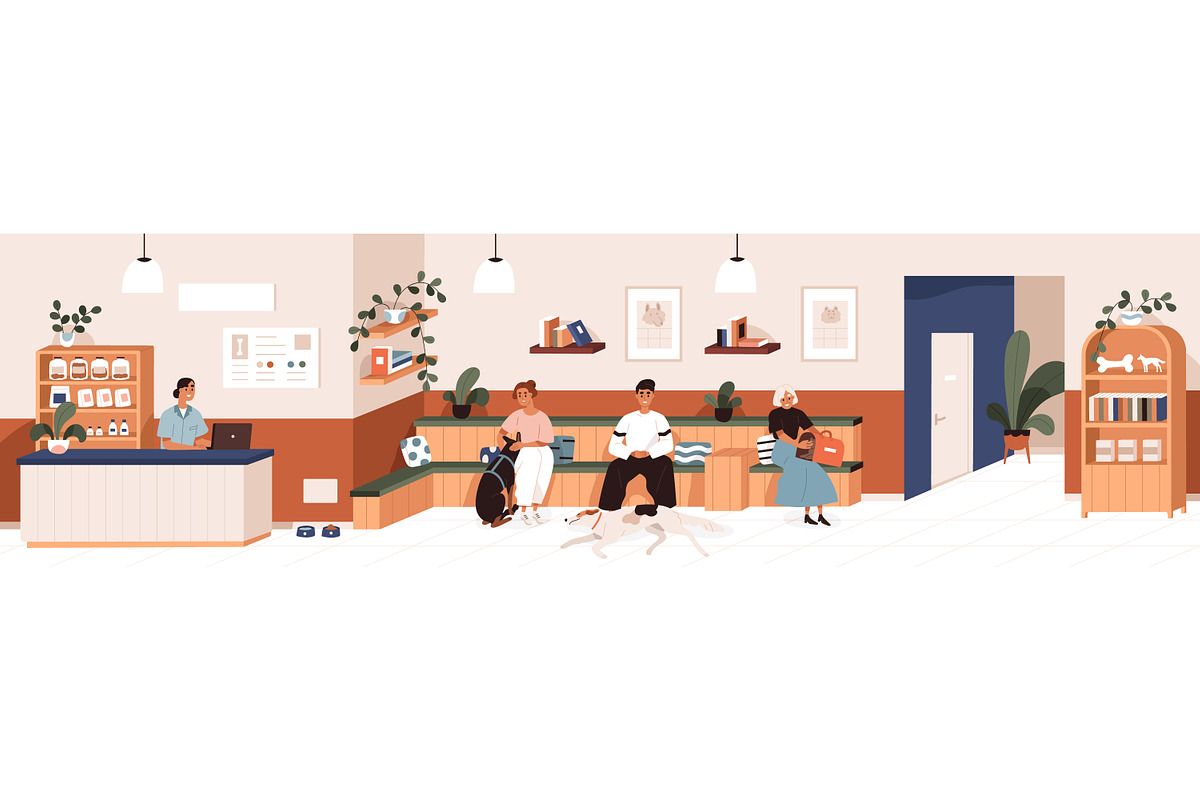 Pet treatment in vet clinic set, an Animal Illustration by Good Studio (Photo 2 of 6)