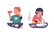 Kids hygiene routine set, a Person Illustration by Good Studio (Thumbnail 5 of 6)