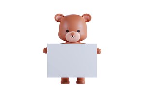 3D Pack Cute Animal Bear