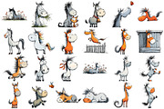 Cute Horse Clipart, an Illustration by Pixels.Craft (Thumbnail 5 of 6)