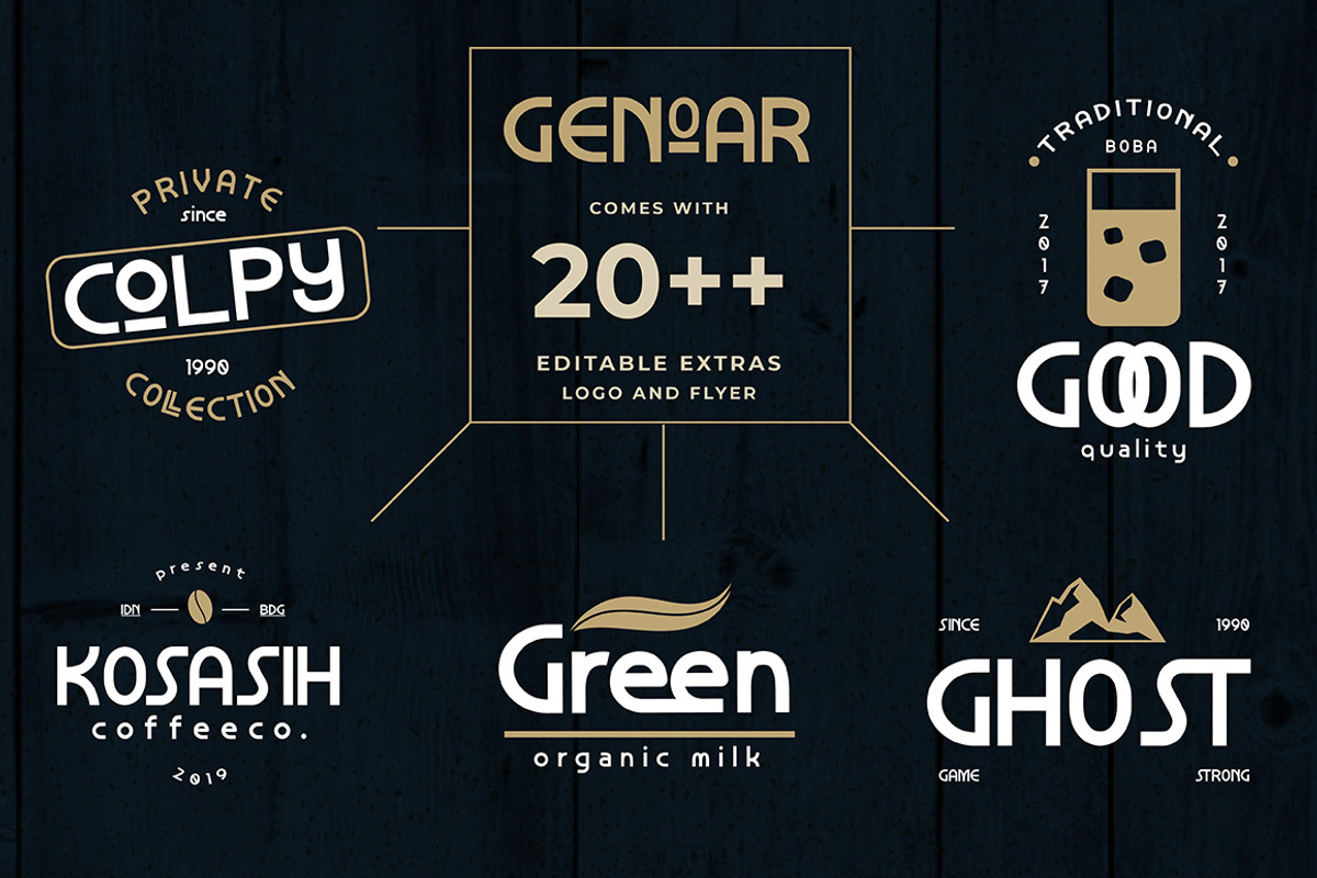 Genoar Typeface + BONUS preview 4